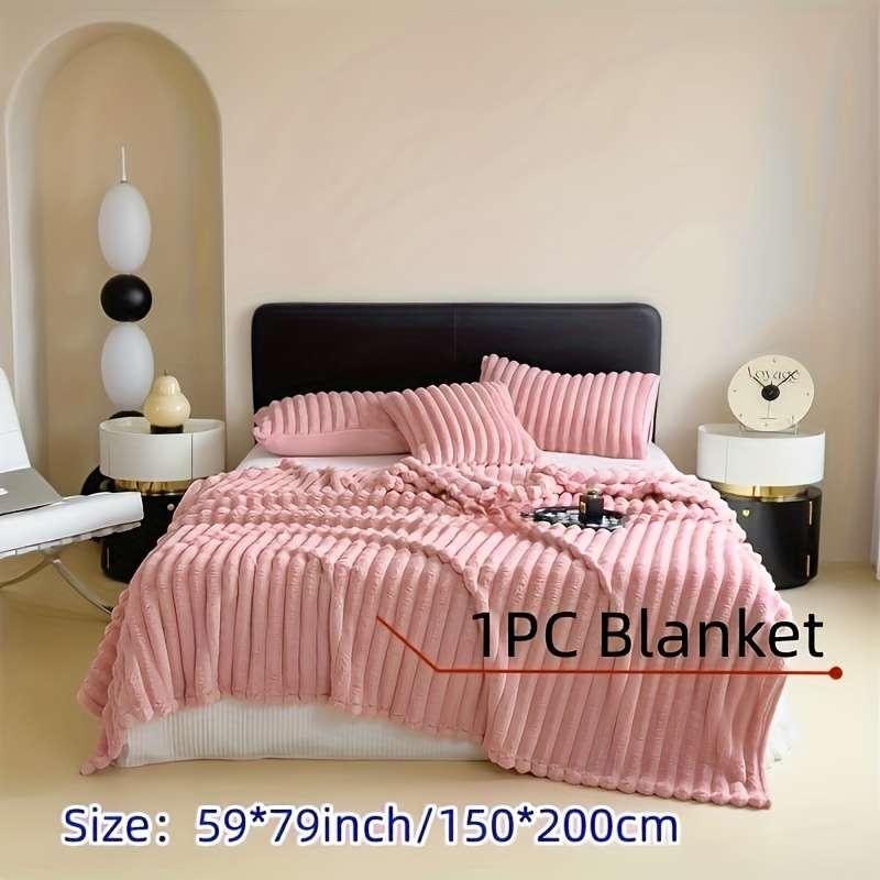 1ps Blanket Color Light Grey size 99.06x149.86cm