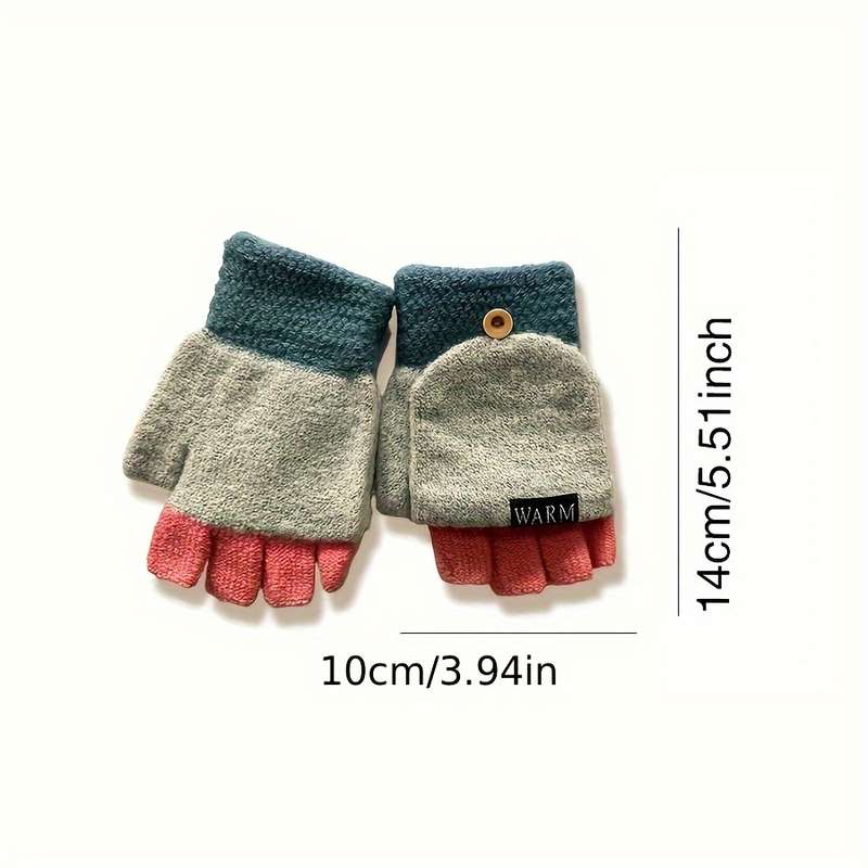 1 Pair Green Warm Gloves