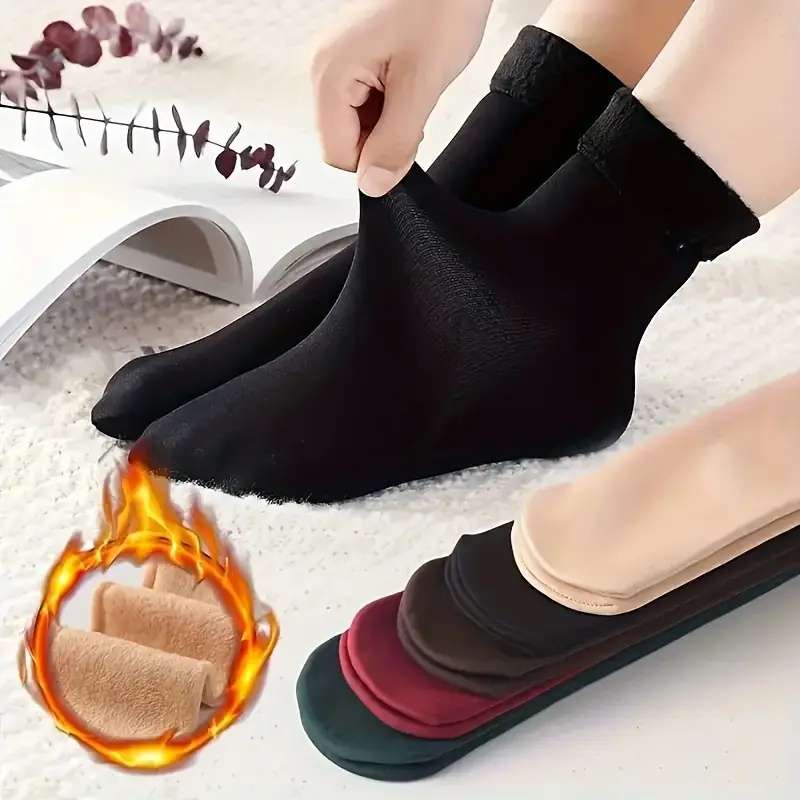 5 Pairs Mixed Color One Size High Elastic Socks