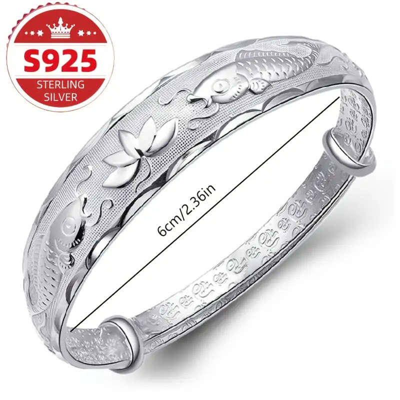925 Sterling Silver Bracelet, Lotus Bracelet