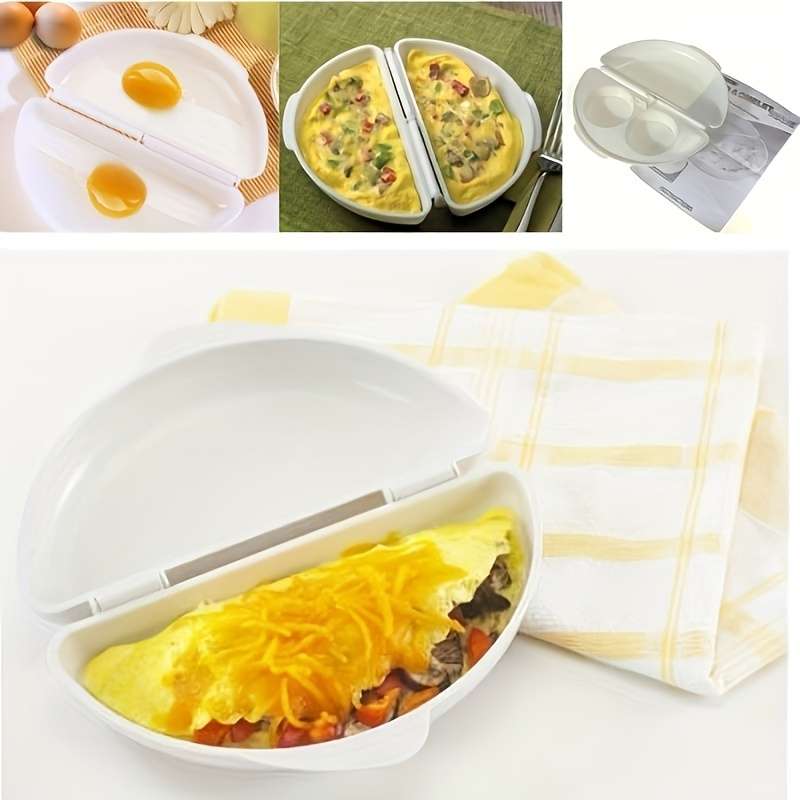 1pc Leak-Proof Microwave Egg Storage Container with Lid Portable Food Organizer for Camping