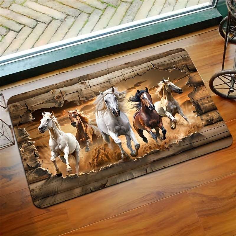 1Pc 19.69x31.49inch 50x80cm Wooden Wall Floor Mat