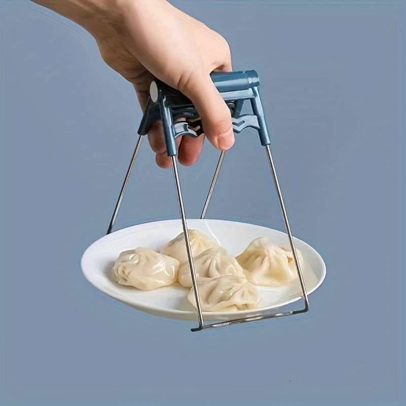 4-Piece Stainless Steel Kitchen Utensil Set Non-Slip Bowl Lifter Dish Grabber Heat-Resistant