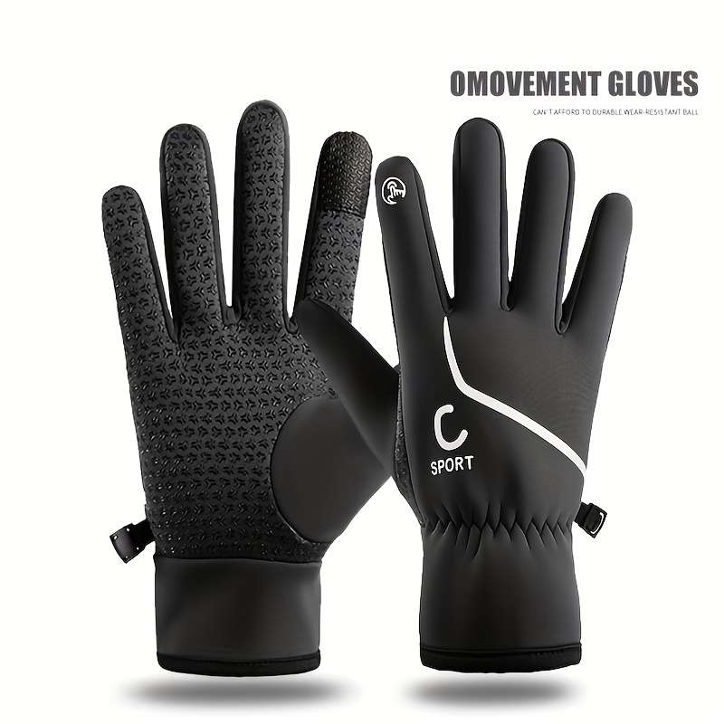 1 Pair Grey Warm Gloves