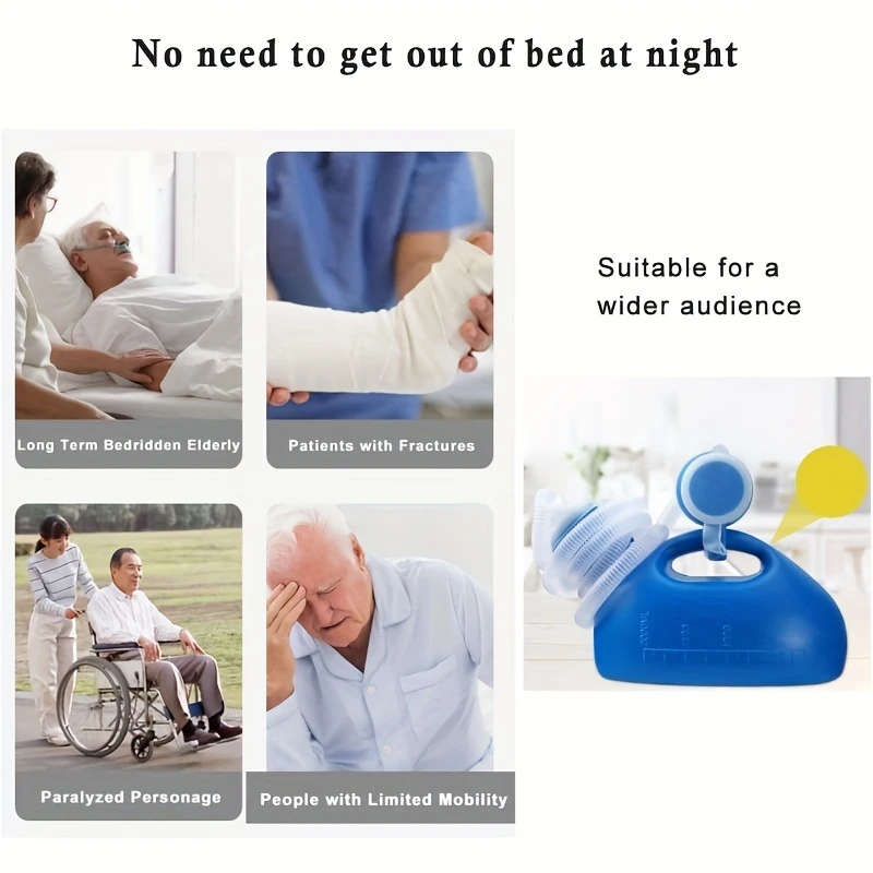 1pc Emergency Urinal In-Car Men's Urinal Portable Small Urinal Men's Large Plastic Urinal 2000ml