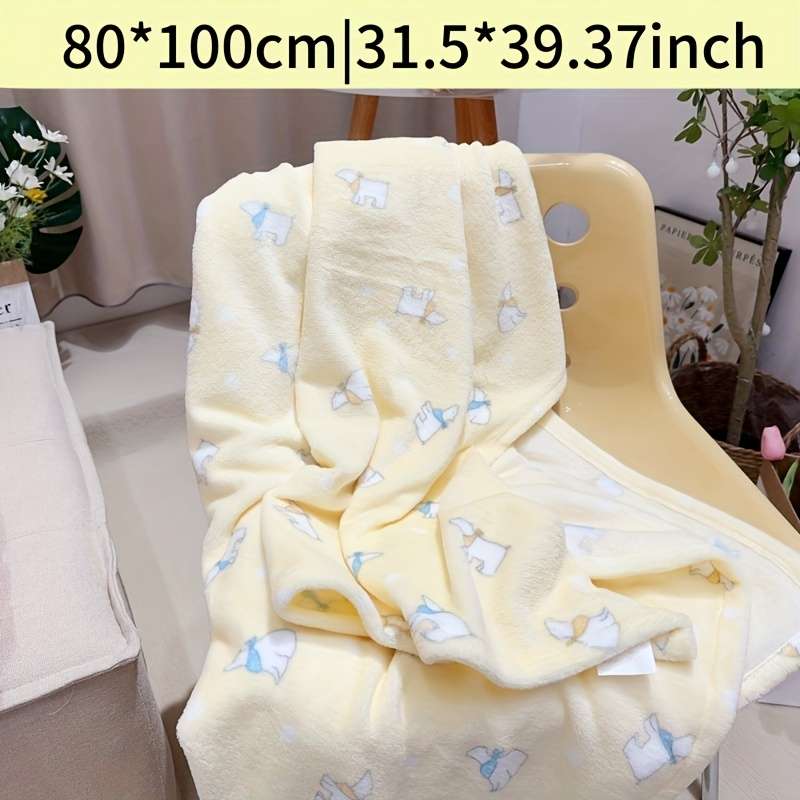 1ps Blanket Color Light Yellow Bear