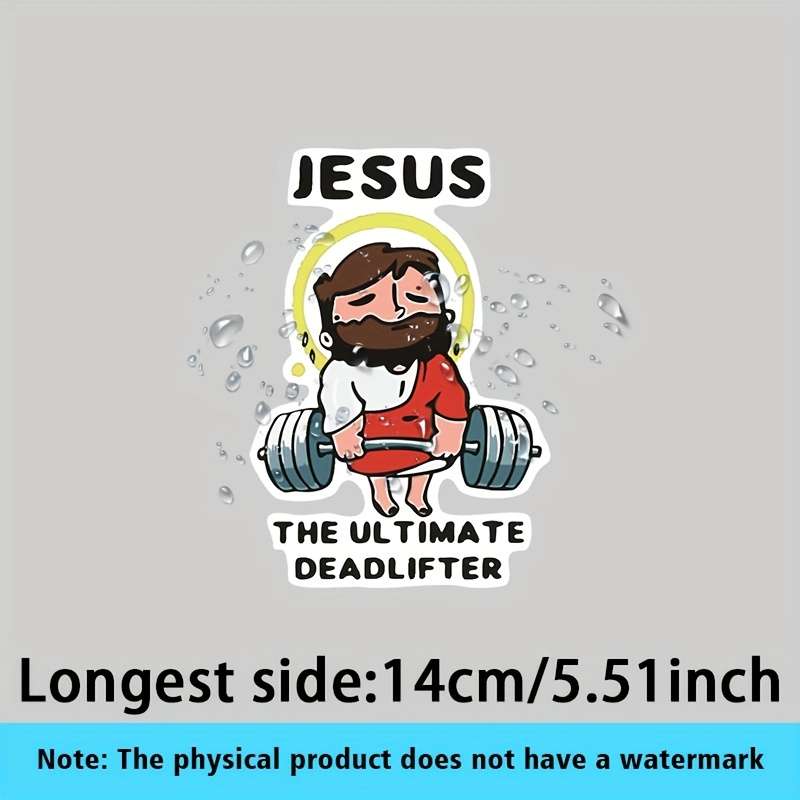 2PCS 14cm  5.51inch Jesus Christian Themed Stickers
