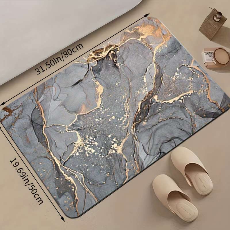 1Pc Grey 50x80cm Floor Mat