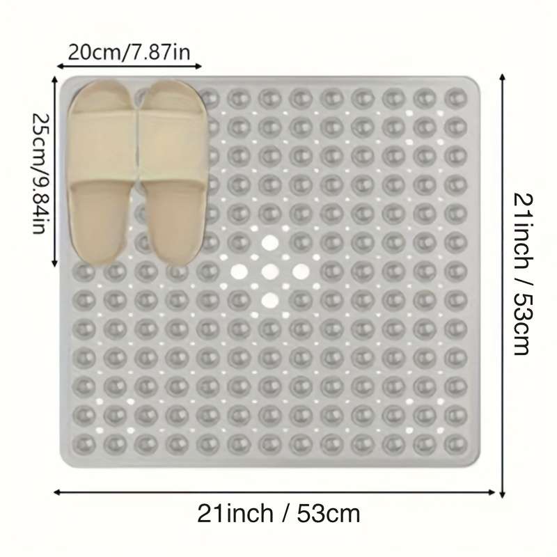 1Pc Light Blue 53x53cm Floor Mat