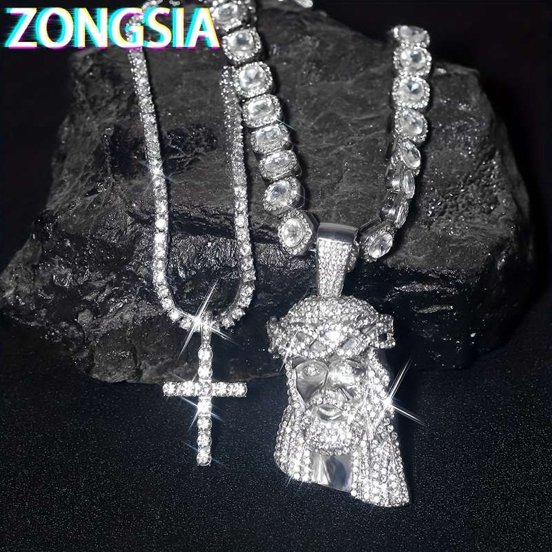 1 Piece Silver Color Jesus Theme Pendant