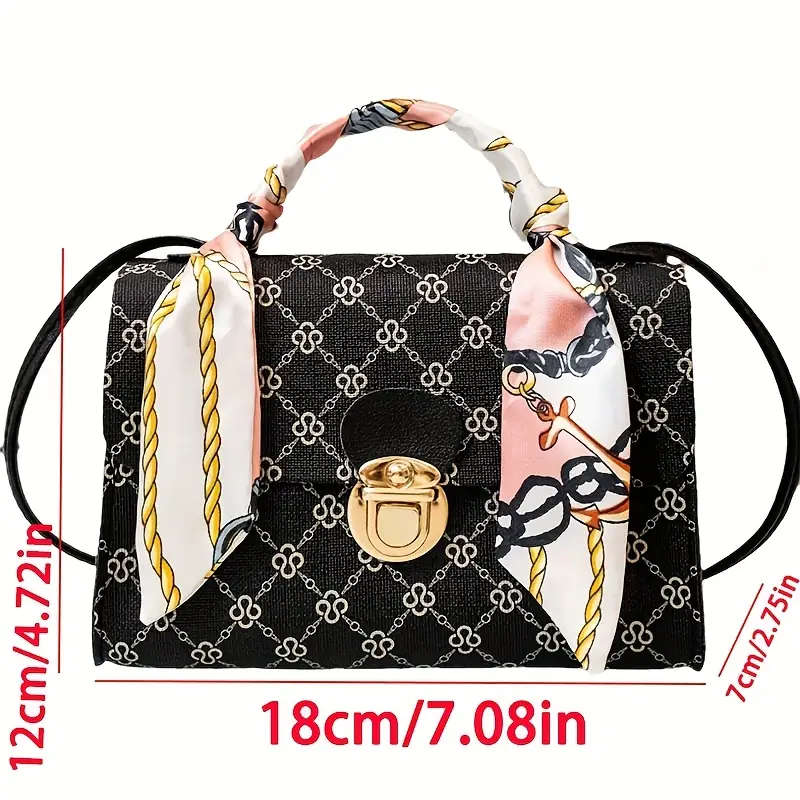 1pc Trendy Geometric Design PU Handbag a Casual And Adaptable Shoulder Bag Featuring