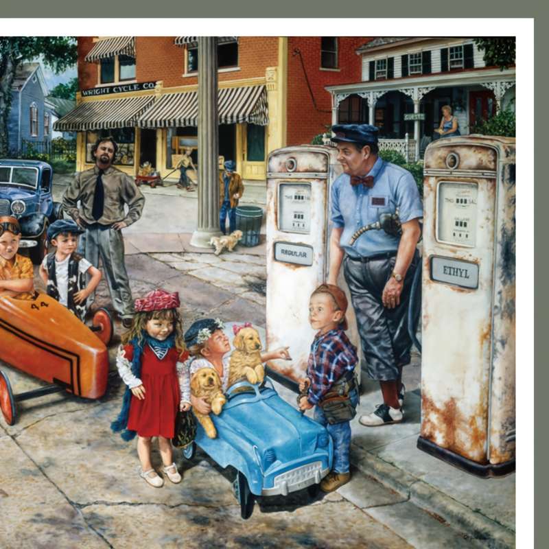 1000pcs Jigsaw Puzzle Whimsical Toy Cars Art Scene Detailed Paper Puzzle for Adult