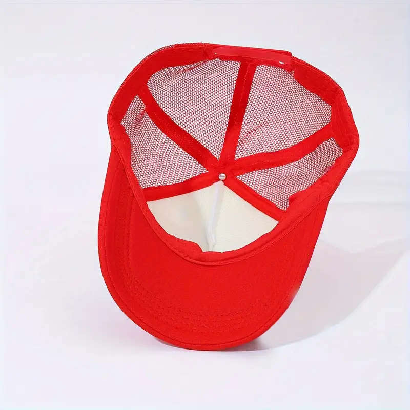 1pc IT IS WHAT IT IS Print Back Mesh Adjustable Curved Edge Baseball Cap for Men And Women Daily