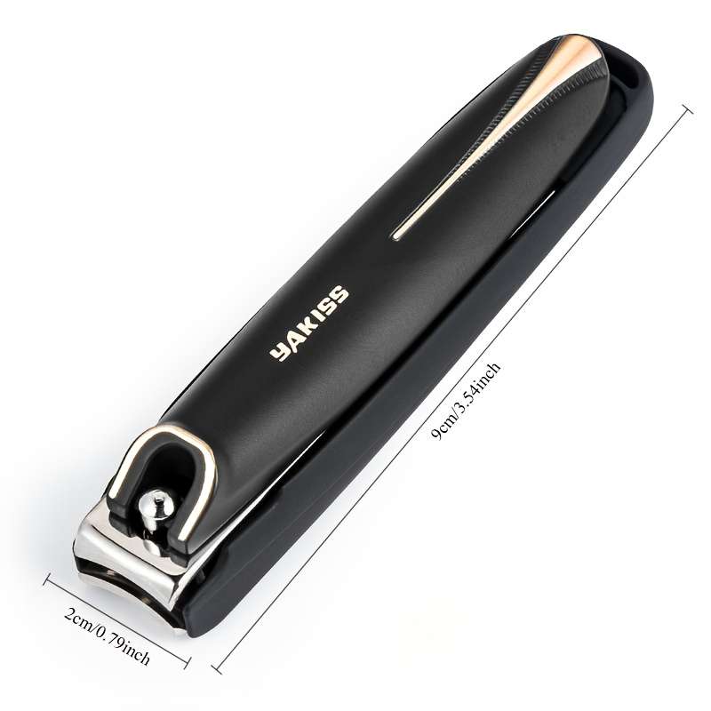 1pc Large Stainless Steel Nail Clippers Anti-Splash Portable Manicure Scissors with Concave Bl