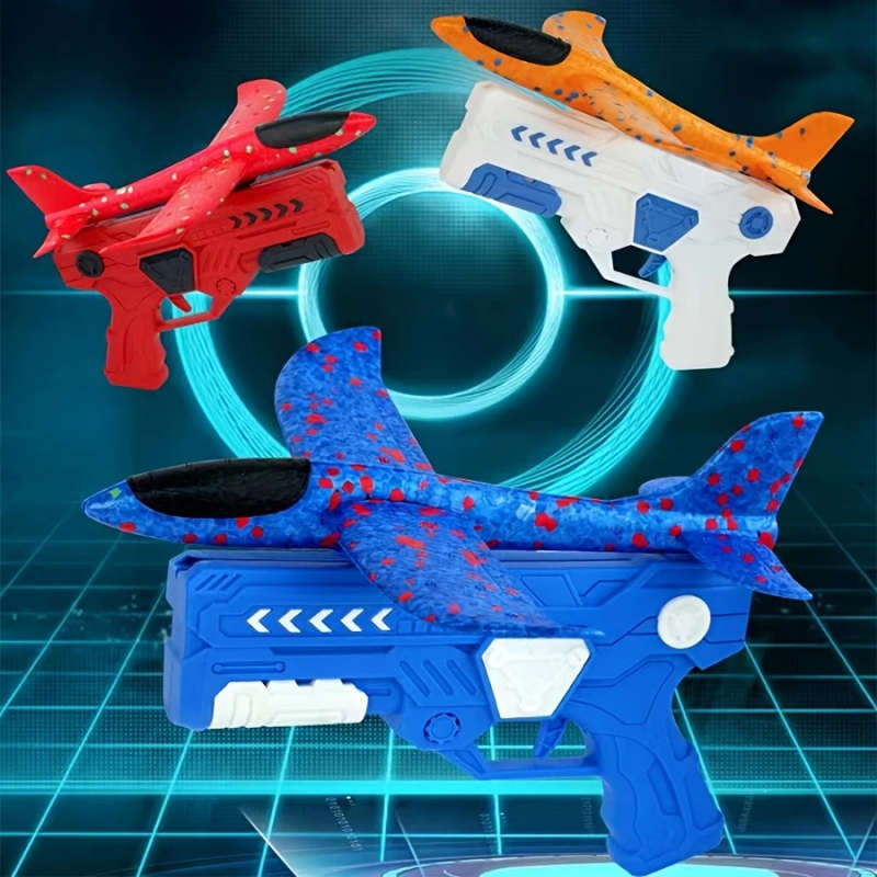 1pc Explosive Foam Air Gun Outdoor Toy Color sent randomly