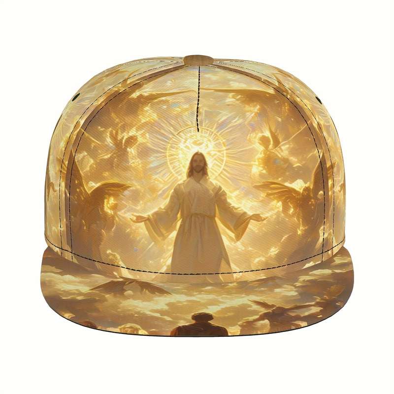 1pc Wkhrsyt Vintage Jesus Christ Print Baseball Cap 1PC Unisex Lightweight Snapback Hand Washabl