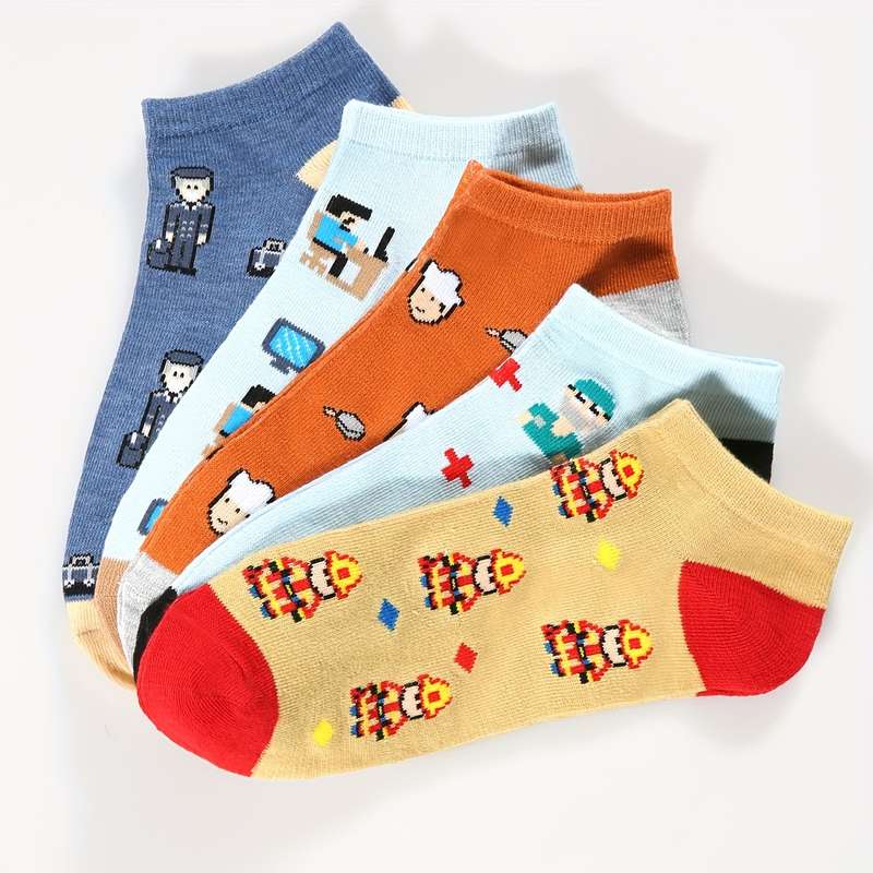 5 Pairs One Size High Elastic Socks