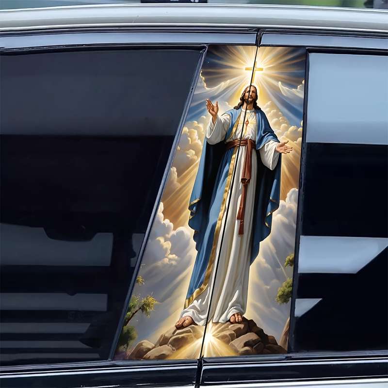 2pcs  Jesus Christian Themed Stickers