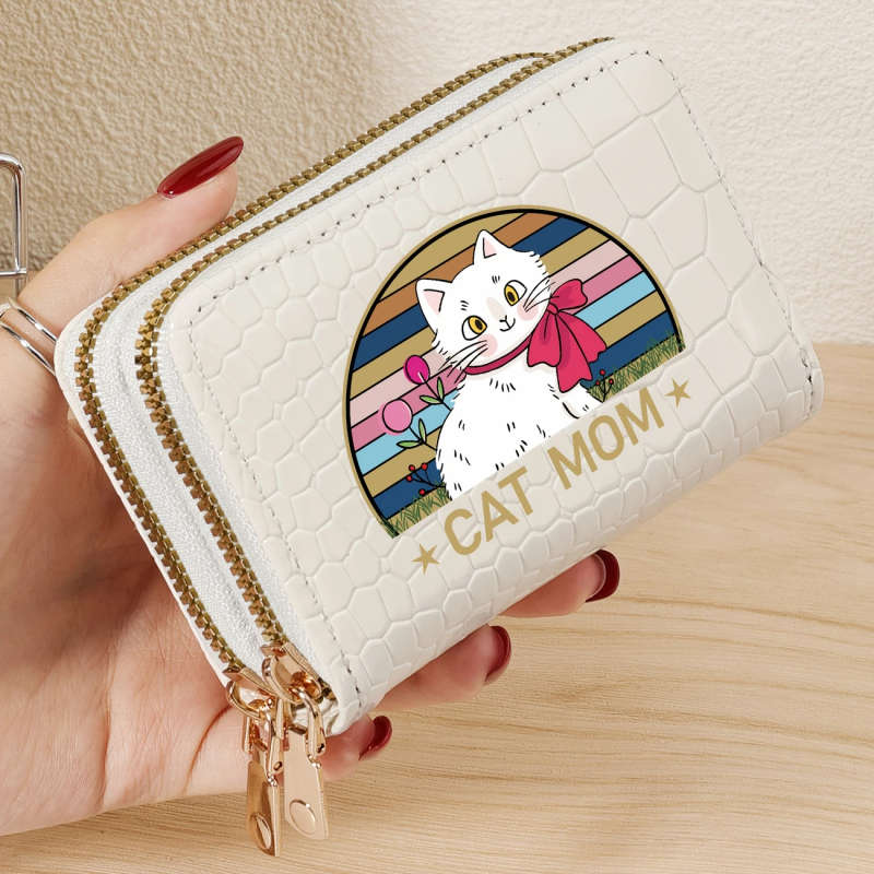 Fashionable Cute Cat Print Women's Short Wallet