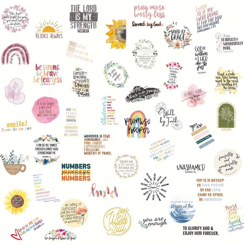 100psc Jesus Christian Themed Stickers