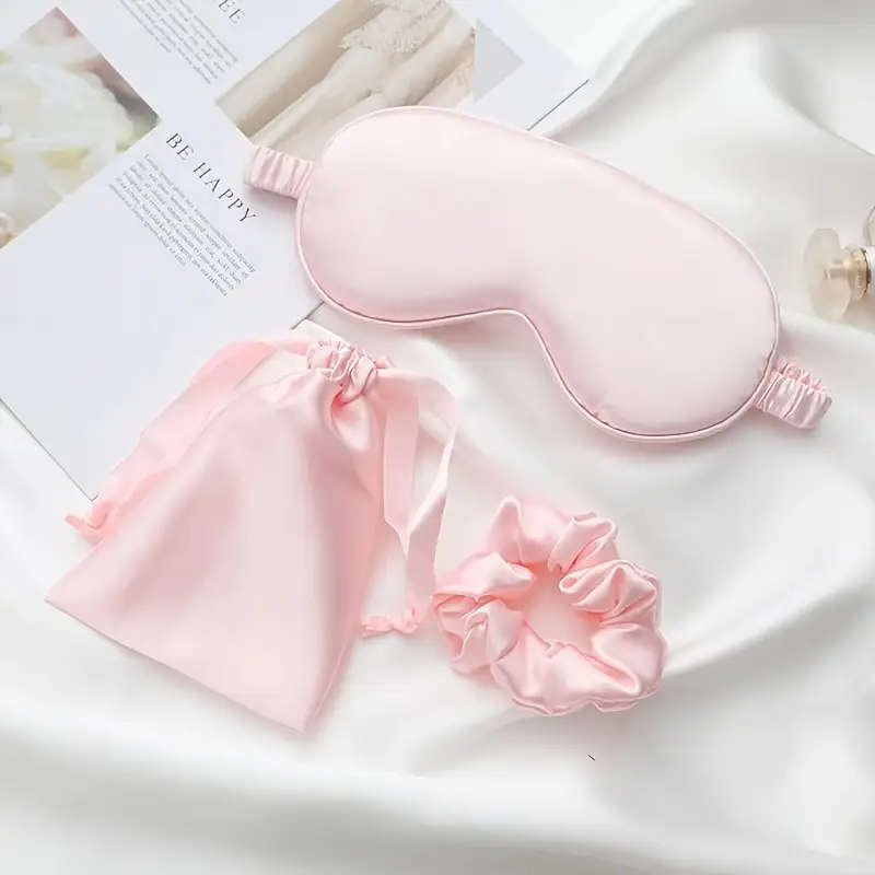1Set sleep mask with storage bag and hair band