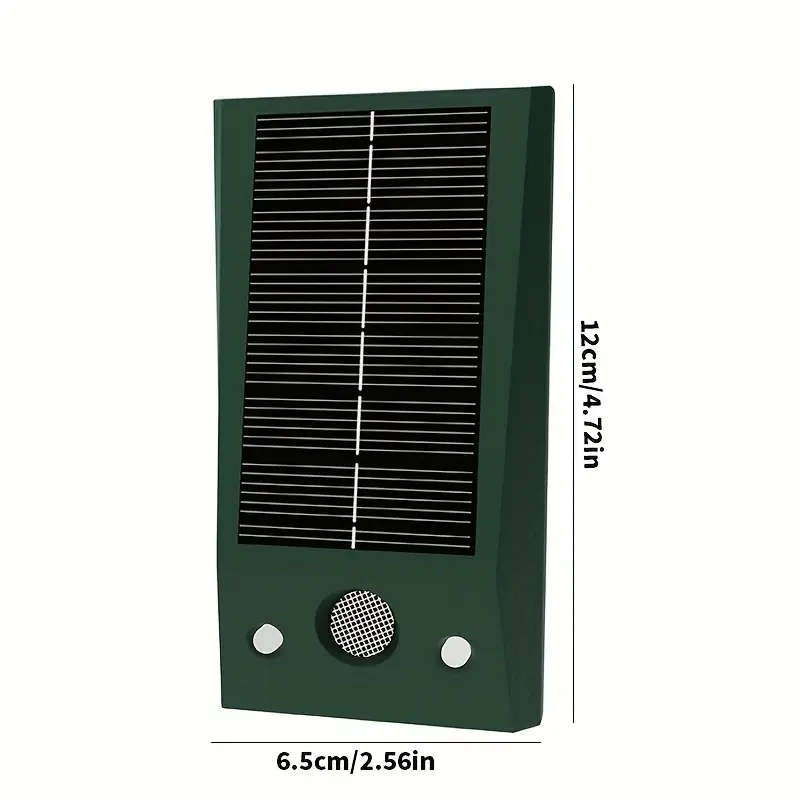 1pc Solar Powered Ultrasonic Insect Repellent with LED Flashing USB Powered Rechargeable Lithium Bat