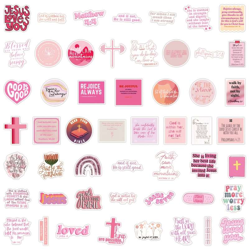 51pcs Jesus Christian Themed Stickers