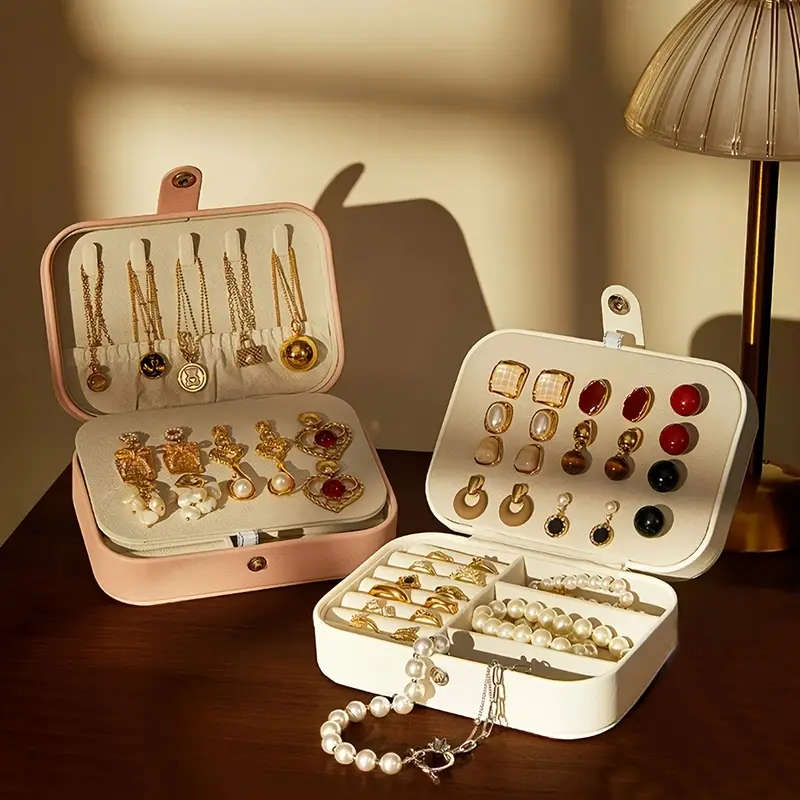 Leather Jewelry Organizer : PINK