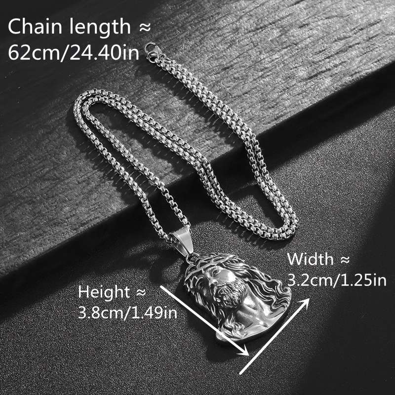 1 Piece Antique Silvery Jesus Theme Pendant