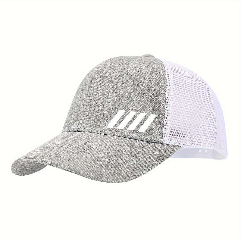 1pc Breathable Mesh Baseball Cap Adjustable Lightweight Sun Hat for Outdoor Sports Hiking for