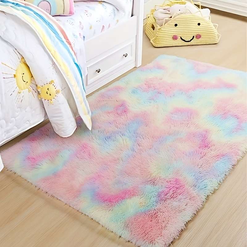 1Pc Rainbow Color 59.99x59.99cm Floor Mat
