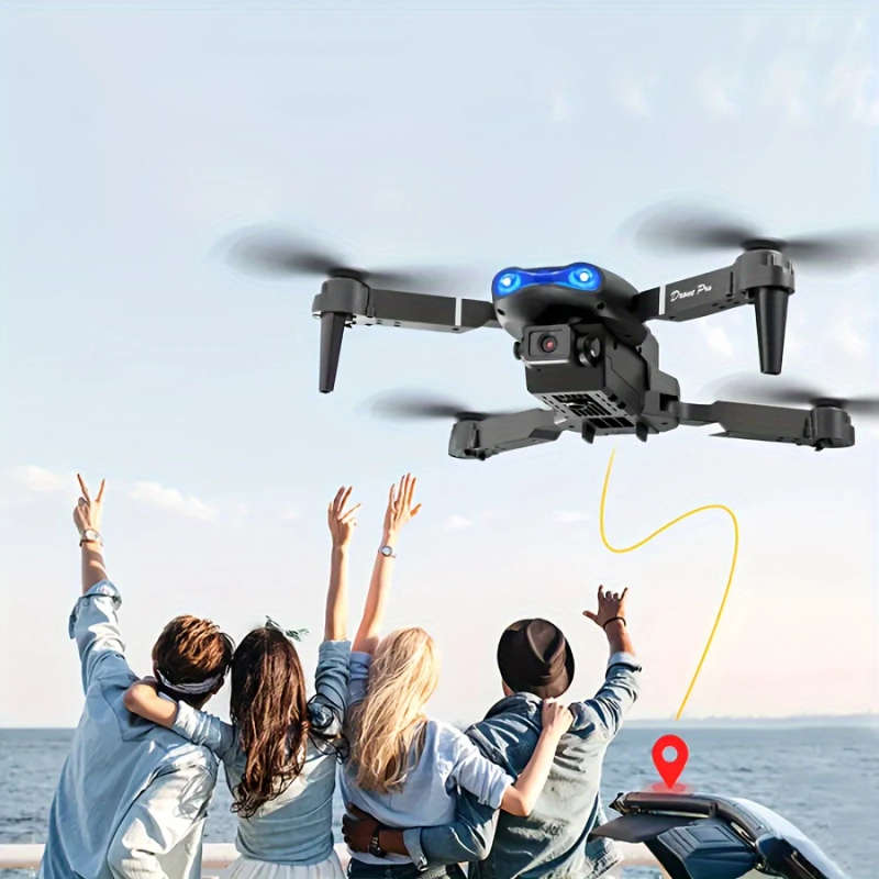 1pc E99 Foldable Drone with 1080P Camera Beginner-Friendly RC Drone USB Rechargeable Wireless Enable