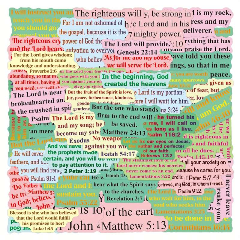 60pcs Jesus Christian Themed Stickers