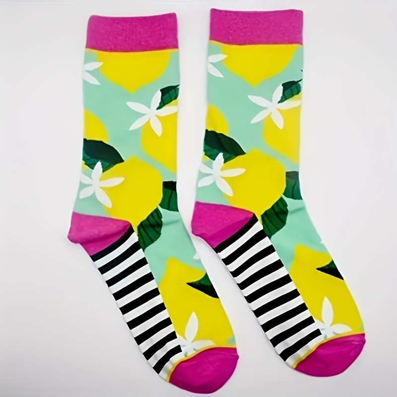 1 Pair Mixed Color One Size Socks