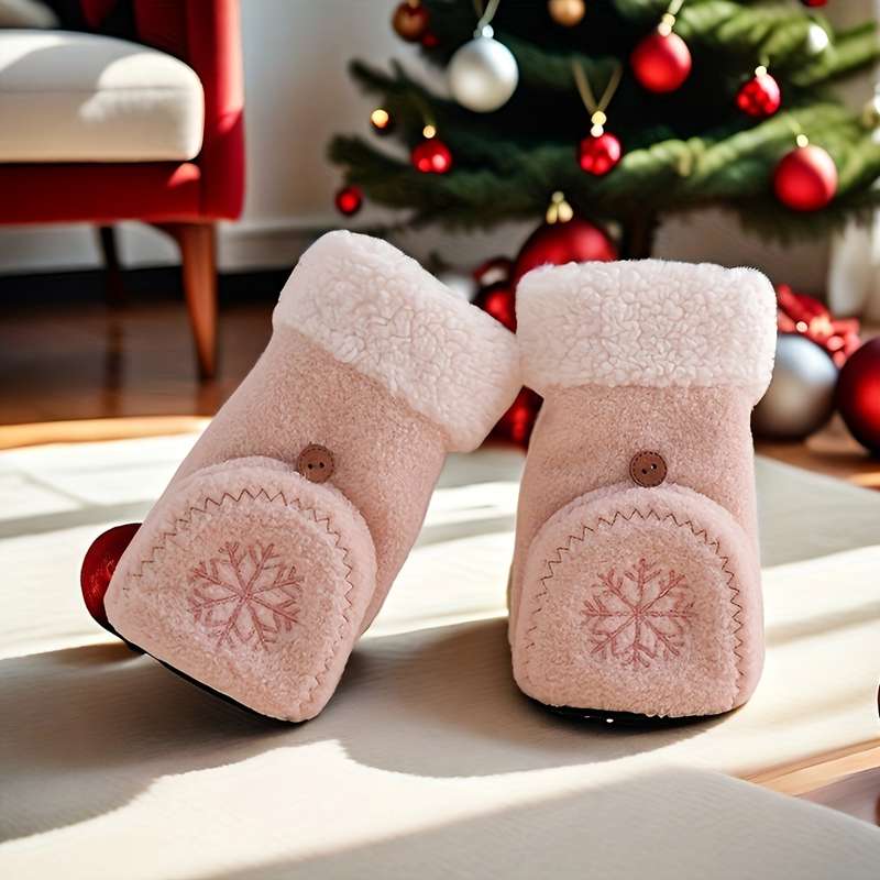 1 Pair White Warm Gloves