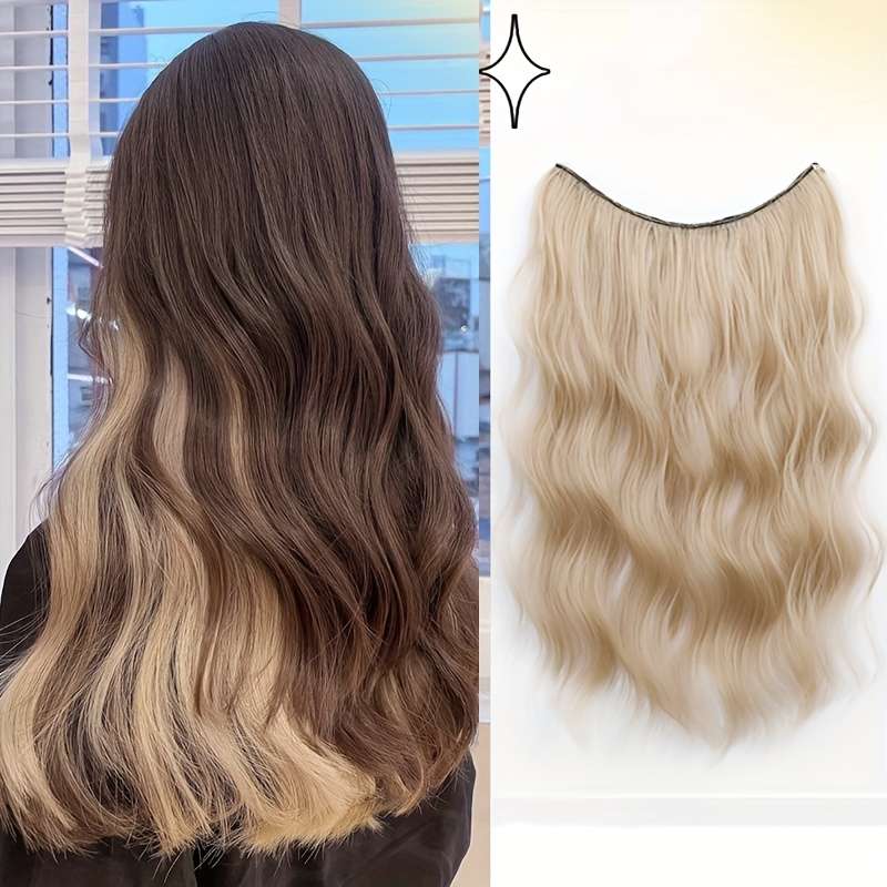 1Pc Flax Golden 55.88cm Fashion Design Wig