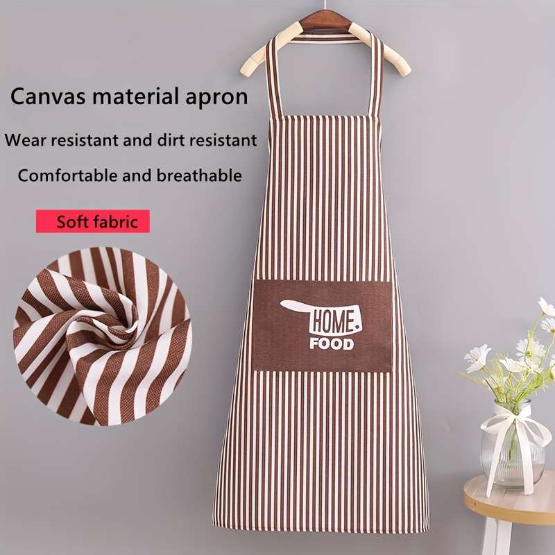 1pc Durable And Breathable Canvas Apron for Home Use Suitable for Both Men And Women Ideal for Co