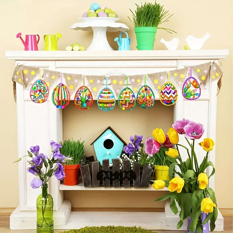 24 Pieces Easter Egg Decoration Hanging Ornaments