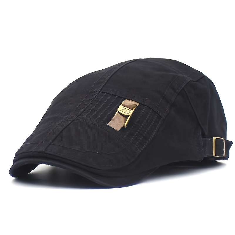 1pc Elegant Cotton Beret Cap for Men and Women 100% Cotton Non-Stretch Fabric Woven Vintage Style