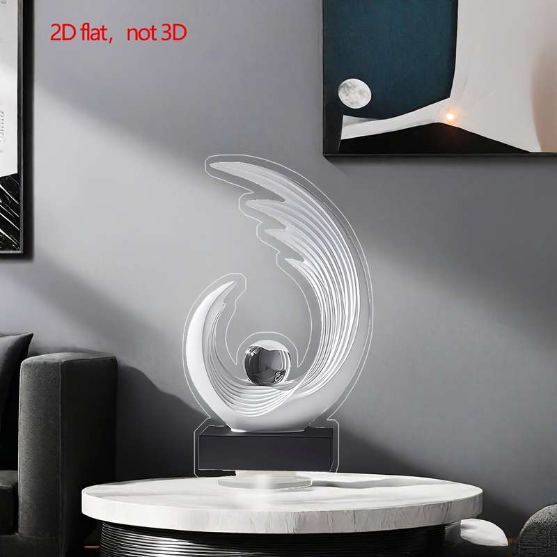 1pc 2D Flat   Acrylic Wave Crystal Bead Sculpture Nordic INS Style  Art Decor for Livi