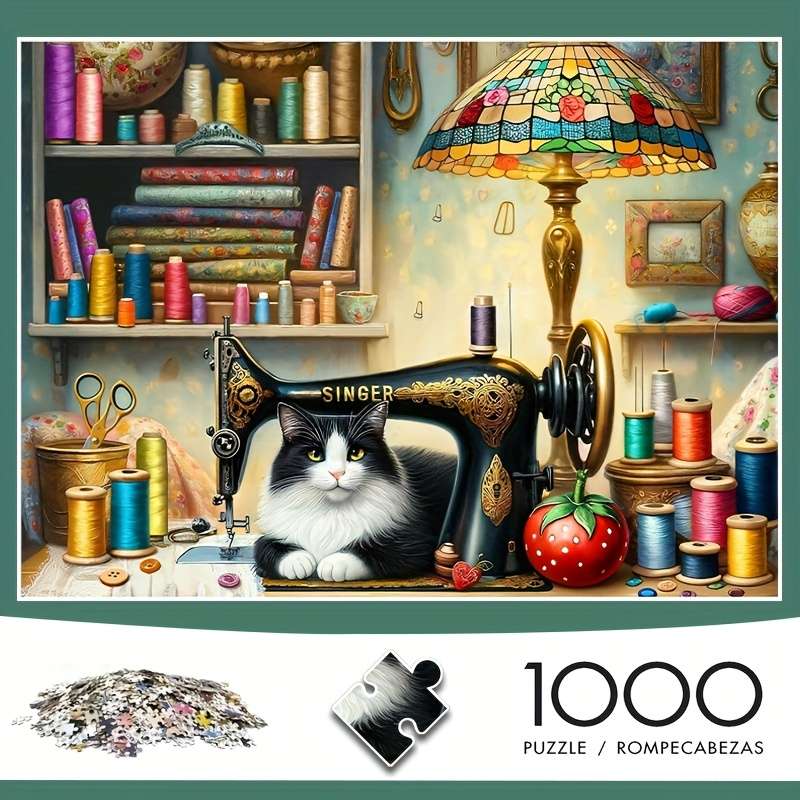 1000pcs Vintage Sewing Scene Jigsaw Puzzle for Adults High Difficulty Mini Puzzle 1