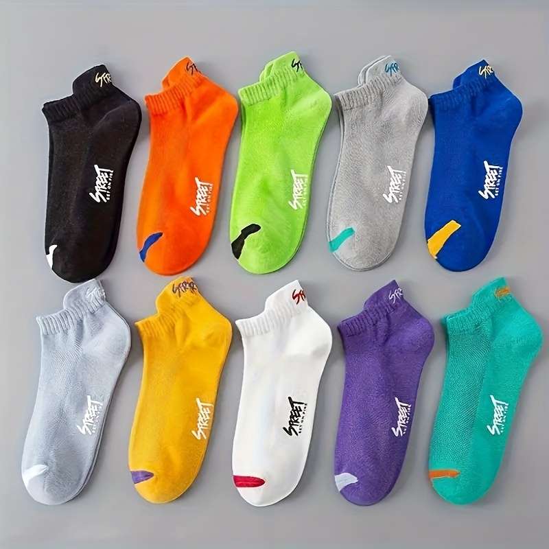 10 Pairs Mixed Colors One Size High Elastic Socks
