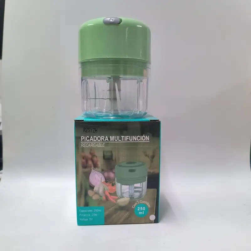 1pc USB Rechargeable Electric Garlic Chopper Electric Mini Garlic Chopper 250ml Capacity USB Recharg