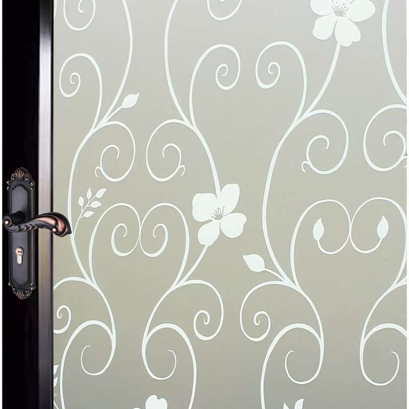 1pc Black Size 15.74inx118.11in 40cmx3m Door And Window Stickers