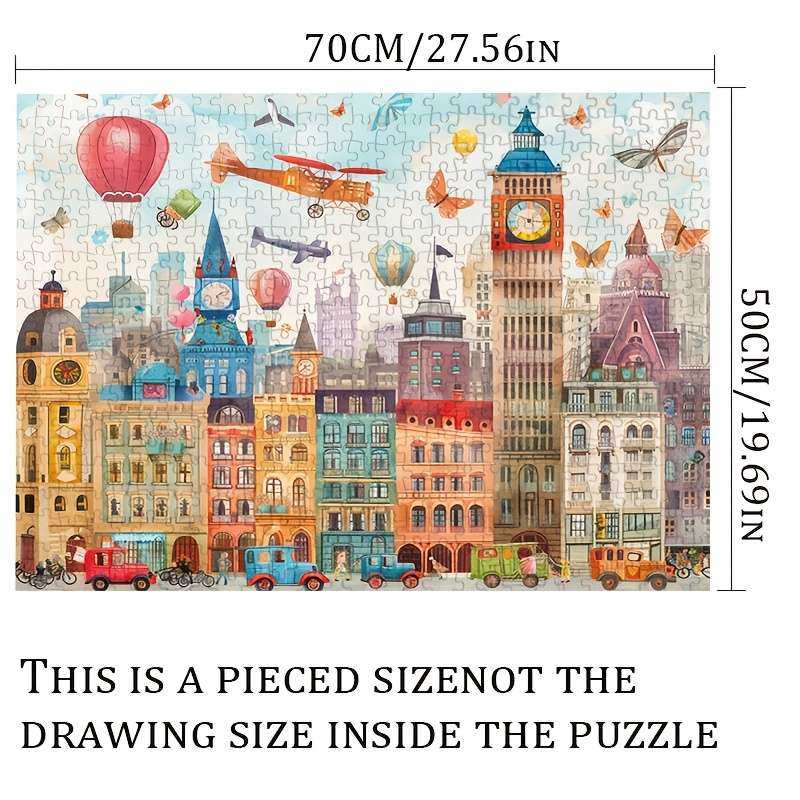 1000pcs City Symphony Adult Puzzle Giant 50x70cm 19.7x27.6in Thick And Durable Paper