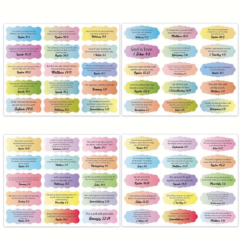 60pcs Jesus Christian Themed Stickers