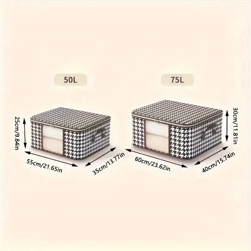 2 Sets of Storage Bags Blanket and Clothes Organizer and Storage Container