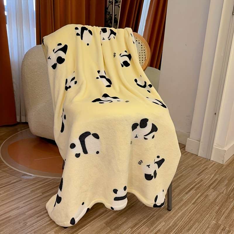 1ps Blanket Style Light Yellow Panda