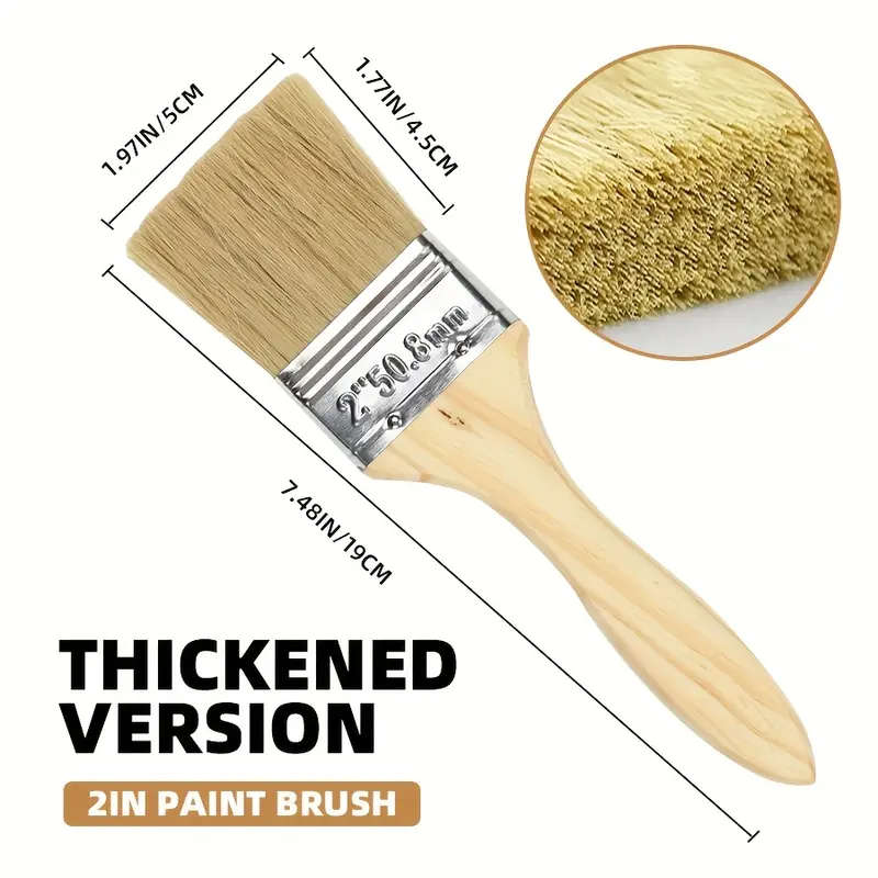 15 Pieces Wooden Paint Brushes with Gourd Handles