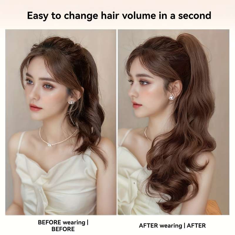 1Pc Brown Black 50.8cm Fashion Design Wig